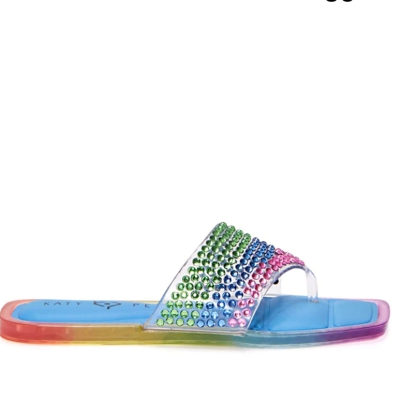 Katy Perry the Geli Slide Thong Sandals Rainbow 11 - Picture 4 of 8